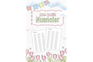 Mon petit nuancier: Carnet nuancier vide à personnaliser pour feutres, idéal pour le coloriage, le bullet journal, le lettering et l'organisation de ... visage pour tons de peau – Format compact