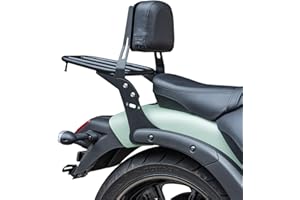 LORABABER Motorcycle Luggage Rack Sissy Bar Compatible with Vulcan S 650 VN650 EN650 2015-2025 Rear Backrest Cargo Carrier
