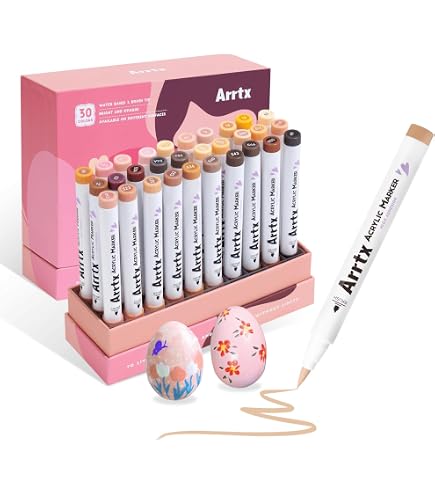 12 Pennarelli Acrilici Brush Marker – Set di 12 Pennarelli Acrilici Skin Tone Color Series, punta a Pennello 0,5~5 mm Pennello per Pittura su colorazione per adulti, vetro, legno e altre superfici