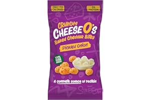 CheeseO's Puffkäsenuggets - Pickled Onion 10 Beutel à 20g - Ketosnacks - Perfekt für Aperio-Reich an Proteinen -kohlenhydratarm - Keto-/Keto-Diät - Glutenfrei