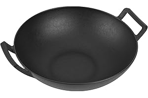 onlyfire gjutjärnswok för Weber Gourmet BBQ-system & WEBER CRAFTED | Ø36 cm grillpanna för Weber 57 vattenkokare kolgrill, Spirit II 200/300 & Genesis II GS4 System