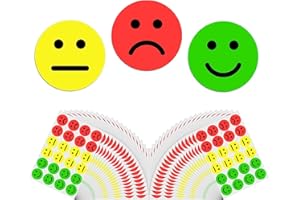 FUSONGQINTANG Lot de 1200 Gommettes Autocollants Smiley Enfant Autocollant Autocollants D'humeur 2.5 cm pour Tableau de Récompenses Comportement Calendrier des Enseignants