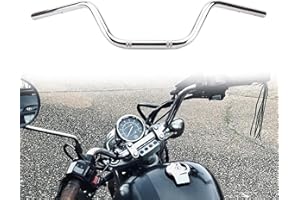 AnXin Motorcycle 7/8" Handlebars Drag High-Rise Tracker Handle Bars Universal For Sportster XL 883 1200 Custom Chopper Cruiser Bobber Softail Dyna Tour Glide Road CG125 Chrome