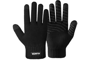4UMOR Winterhandschuhe Touchscreen Handschuhe Strick Fingerhandschuhe Sport Warm und Winddicht Handschuhe für Skifahren Radfahren bestehen aus 15% Wolle und 85% Acryl Geeinget für Damen und Herren