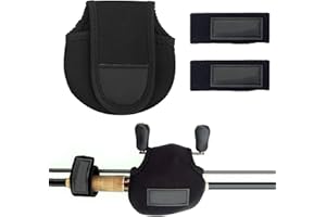 DHER Sac à Moulinet Sac Moulinet Baitcasting 1 Sac De Moulinet + 2 Sangles De Canne à PêChe,Accessoires PêChe,Housse De Moulinet, Protecteur De Moulinet De Goutte d'eau, Sac De Moulinet De Protection