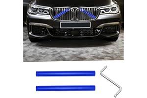 KBJUH Strisce Griglia Blu per BMW Inserti Griglia Rene Trim 2 Pezzi Radiatore Accessori e Cacciavite Angolare Compatibile Con BMW 1er 2er 3er 4er 5er 6er 7er F20 F21 F22 F23 F30 F31 F32 F33 F36 G30 G32 G11