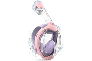 ‎ACURE ACURE Schnorchelmaske für Kinder - CO2-sichere Tauchmaske für Schwimmanfänger im Alter von 3-8 Jahren | Anti-Beschlag & Trockenoberteil Schnorchel Vollmaske