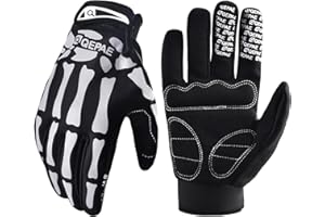 Azarxis Rękawiczki rowerowe z pełnymi palcami rękawica rowerowa ze szkieletem antypoślizgowa amortyzująca podkładka oddychająca dopasowana do roweru górskiego, roweru szosowego, sportów na świeżym