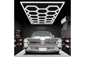 YuWangg 14 Luci esagonali LED,luci a nido d'ape LED del tetto,luci esagonali del garage,tensione 220V, boost 675W adatto per garage,illuminazione dell'autolavaggio e centri commerciali