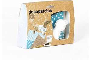 ‎DECOPATCH Decopatch KIT026C Bastel Mini-Set Pappmaché (Dackel, ideal für Kinder) 1 Set