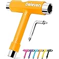 Deleven All-in-One Multi-Function Lightweight Portable Skate Tool with 2-in-1 Allen Wrench & Phillips Head Screwdriver - Adjust Roller Skates, Longboards, Skateboards, Quads, Wheels, Trucks & Kingpin