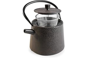 IBILI - Tetera hierro fundido Nara, 1.2 litros, Interior esmaltado, Apto para inducción