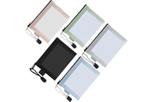 5 Pack Mini Zipper Mesh Bags, Classycoo 3" x 4.3" Nylon Small Zipper Mesh Pouch Key Holder,Coin Purse,Card Holder,Portable Travel Makeup Cosmetic Mesh Zipper Bags for Lipstick,Earphone (Pink)