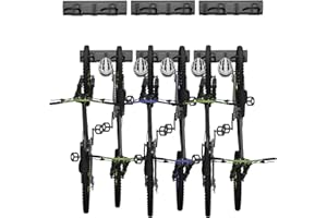 DOSYEN Support mural pour vélo de 48" pour 6 vélos et 5 casques, support de vélo mural, en acier avec une capacité de charge maximale de 500 kg