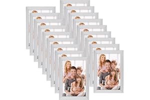 Hoikwo Multiples Juego de 18 Marcos de Fotos 10x15cm, Plata Marcos para Cuadros 15x10 para Colgar en la Pared o Sobre la Mesa