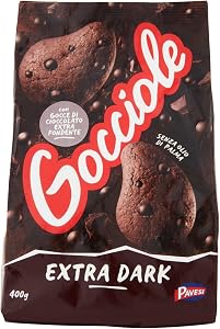 Pavesi Biscotti Frollini Gocciole Extra Dark con Cioccolato Fondente 400g