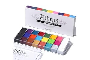 UCANBE Athena Face Paint 20 kolorów do makijażu teatralnego, na Halloween, wysokie odwzorowanie kolorów, oleista farba do twarzy, do malowania brzucha, na karnawał, imprezę