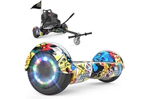 ‎FUNDOT FUNDOT Hoverboards mit Sitz, Hoverboards mit Hoverkart, Go Kart 6,5 Zoll, Hoverboards mit schönen LED-Leuchten, Hoverboards mit Bluetooth-Lautsprecher, Geschenk für Kinder