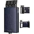 VULKIT Mens Wallet Credit Card Holder Pop up Card Case RFID Blocking Leather Card Wallet with Banknote Compartment & ID Window