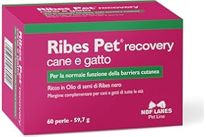 NBF Lanes | Ribes Pet Recovery Cane e Gatto, 60 Perle Appetibili, per la Normale Funzione della Barriera Cutanea