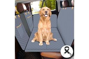 Lekeinchi Funda de Asiento de Coche para Perros, Funda de Asiento de 6 Piezas de Madera Dura para Perro, Impermeable, Resistente a Arañazos, Resistente a Caídas, Apto para Todos los Coches, Gris