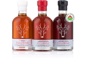 Award Winning Escuminac Canadian Maple Syrup Gift Bundle Grade A Including Our Extra Rare, Great Harvest and Late Harvest - Pure Organic Unblended Single Forest - 3 X 6.8 fl oz (200 ml)