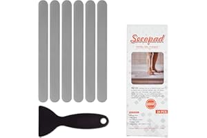 Secopad Calcomanías de Seguridad Antideslizantes para la Ducha con raspador (Gris)