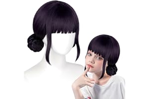 GXHONG Lila Geflochtene Anime Cosplay Perücke Lang, Hunter Kostüm Zopfperücke, Langes Glattes Haar Halloween Party Requisiten, Vorgestyltes Braided Wig, Langes Glattes Haar Accessoire für Frauen