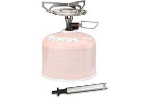 Primus Portable Gas Stove Camping Igniter Included - Essential Trail Stove Piezo - Gas Burner Stove 2500 W - For Threaded Canisters - Mini Camping Stove Hiking & Trekking - Compact Portable