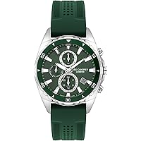 Lee Cooper Orologio Uomo LC07493.652 - Quarzo Multifunzione, Cinturino In Pelle Grigia, Cassa 44mm, Impermeabile 5 ATM