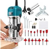 Hand Milling Machine For Wood, Portable Milling Machine Electric Router | 800W 28000RPM 6 Speed Compact Electric Palm Router