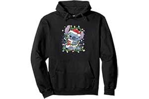 Disney Lilo & Stitch Weihnachten Tangled Lights Portrait Pullover Hoodie