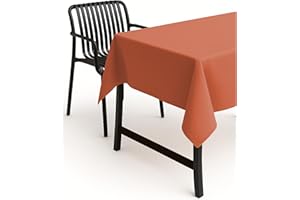 ‎TEXPOT texpot Tischdecke 135 x 180 cm oval Terrakotta Leinenoptik Lotuseffekt Fleckschutz Bügelfrei Tischtuch