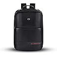 Gear Elevate Faux Leather 20L Water Resistant Anti-Theft 4 Compartment Backpack/Laptop Bag/Office Bag With Raincover For Men/Women (Black-Red)