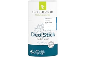 ‎GREENDOOR GREENDOOR Deo Stick fresh'n green 50g, festes Deodorant mit frischem Duft, Bio Deostick ohne Aluminium für lange sichere Wirkung, unisex Herren woman Männer Deostift, vegan natürlich plastikfrei