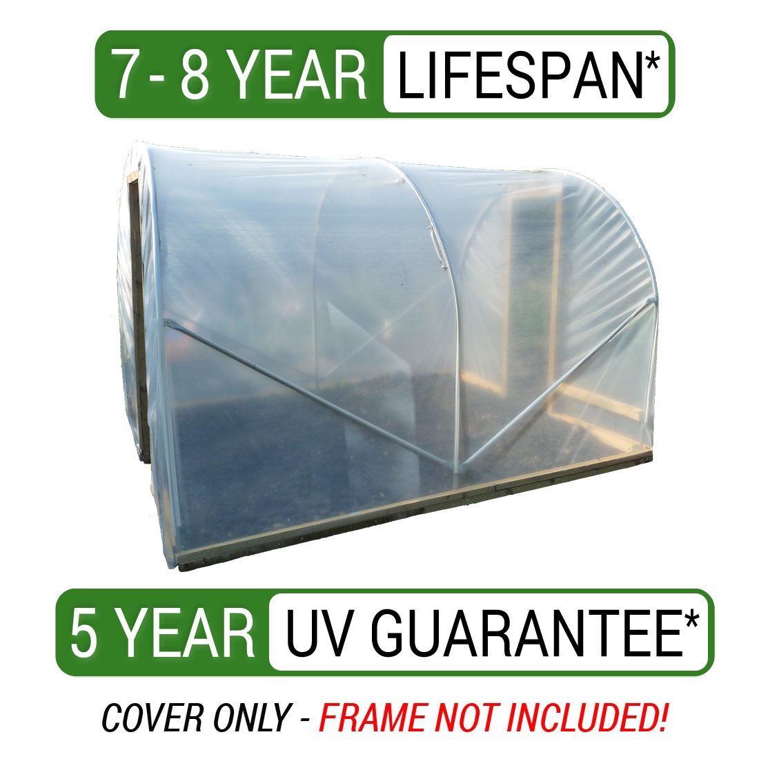 Elixir Gardens Greenhouse Polytunnel Cover 7.3m x 15m 720 Gauge Clear