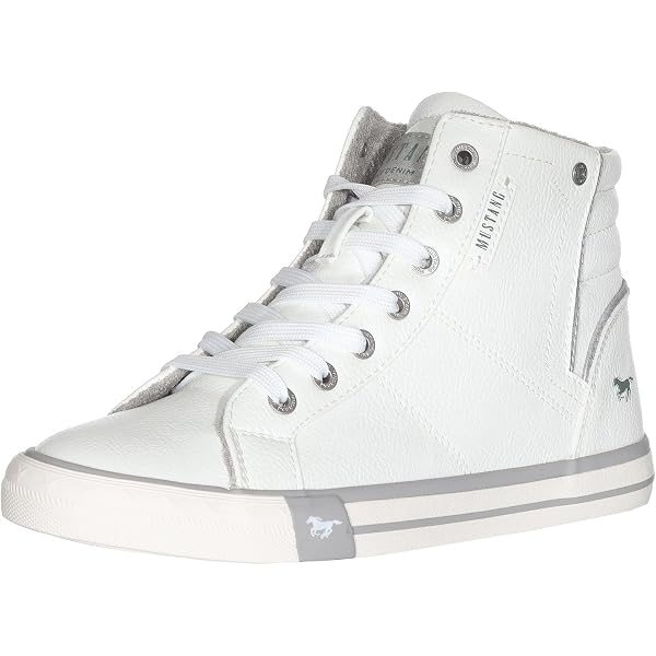 MUSTANG Damen-Sneaker 1501501/21 – High-Top Aus Kunstleder Mit Reißverschluss, Bequemes Frottee-Innenfutter