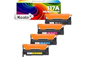 Koala 117A (Con Chip) Compatibili Cartucce Toner Sostituzione per HP 117A Toner Set W2070A W2071A W2072A W2073A für Color Laser MFP 179fwg 178nwg 150nw 179fnw 178nw 150a ( Nero Magenta Ciano Giallo )