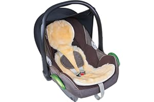 ‎FELLHOF Fellhof 10407 Einlage Unifit aus Lammfell, für Autositze und Babyschalen, Oeko-TEX® Zertifiziert, Größe 30x77 cm, bei max. 30 °C waschbar, Rückseite aus Baumwolle
