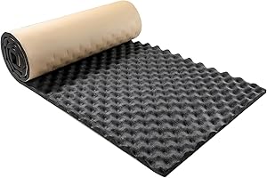 Putentfun 20mm Self Adhesive Van Insulation & Soundproofing,Car Sound Proofing Foam Roll,Closed Cell Foam Deadening,Car Sound Insulation Deadener,Noise Acoustic Dampening 200cm x 50cm(1 Roll)
