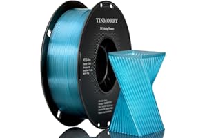 Filamento PETG 1.75mm, TINMORRY Filamento de impresión 3D Rápido PETG-Eco, Compatible con la mayoría de Impresoras 3D FDM, 1 KG 1 Bobina, Azul Transparente