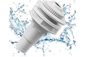 CORPOWER Pool Einlaufdüse 14 cm Lang, Einströmdüse für Stahlwandpools, 38/32mm Schlauchanschluss, Ø 58 mm, Rücklauf-Düse mit schwenkbarem Kopf, Standard Beckeneinlaufdüse Pooldüse Verstellbarer Düsenkopf