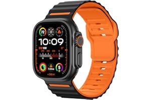 Mastten Sports Straps Compatible with Apple Watch Ultra 2 Strap 49mm 46mm 45mm 44mm 42mm Men - Waterproof Breathable Soft Silicone Band for iWatch Ultra 3 2 1 Series 11 10 9 8 7 SE 6 5 4 3 2 1