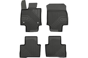 M MOTOS Gumowe dywaniki samochodowe pasują do Toyota RAV4 V od 2019 Popraw swój komfort podróży z dywanikiami antypoślizgowymi No.77- Dywaniki samochodowe na każdą pogodę, ochrona przed zabrudzeniami