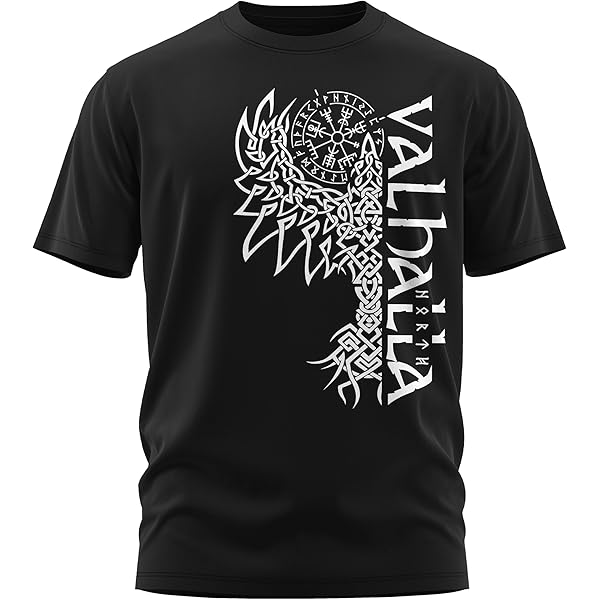 Berserker Tops Tee T Shirt Hugin Munin Odin Germanic Thor Mjölnir