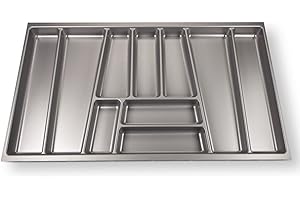 ORGA-BOX® II Besteckeinsatz für Nobilia 90er Schublade bis 07/2012 (462 x 805 mm BITTE MESSEN SIE IHR SCHUBLADENINNENMAß!) silbergrau
