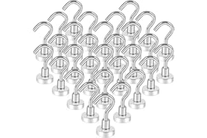 MAGXCENE 30 ganci magnetici extra forti da 10 kg, ganci magnetici al neodimio, gancio magnetico con gancio per crociera, barbecue, cucina, frigoriferi, porte in ferro da ufficio