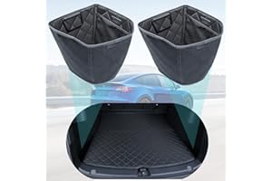 ‎SHOWEV Tesla Model Y Kofferraum-Seitenpakete, Oxford Polyester Ordnen Auto Organizer Kofferraum Aufbewahrungsbox mit einer Zwischenschicht für Tesla Model Y Zubehör, 2 Stück, schwarz