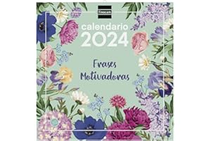 Finocam - Calendario 2024 Imágenes de Pared 30x30 para Escribir Enero 2024 - Diciembre 2024 (12 meses) Frases Español