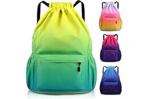 Sarsumir Mochila Cuerdas para Mujer Hombre, Impermeable Bolsa de Cuerdas Gran Capacidad Mochila Deportiva para Compras Deporte Viaje